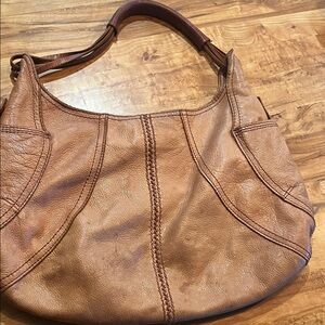 Lucky Brand Tan Leather Hobo Bag